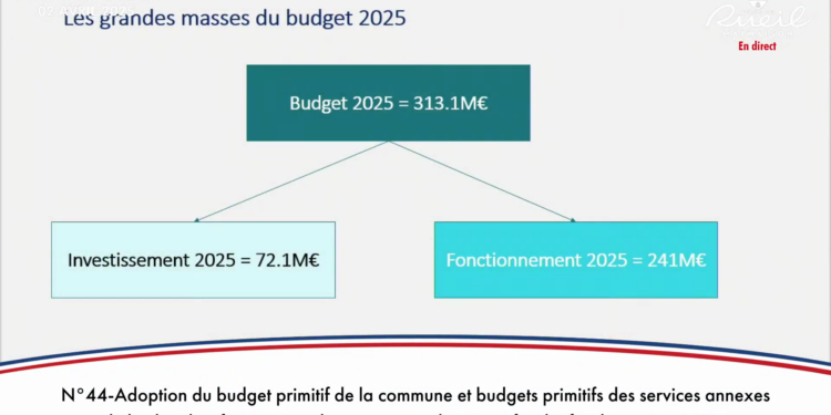 Record : 313 millions d’euros pour le budget primitif 2025